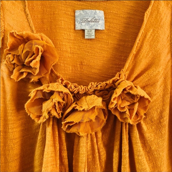 ANTHROPOLOGIE Deletta Rosette Sleeveless Top - Picture 2 of 7